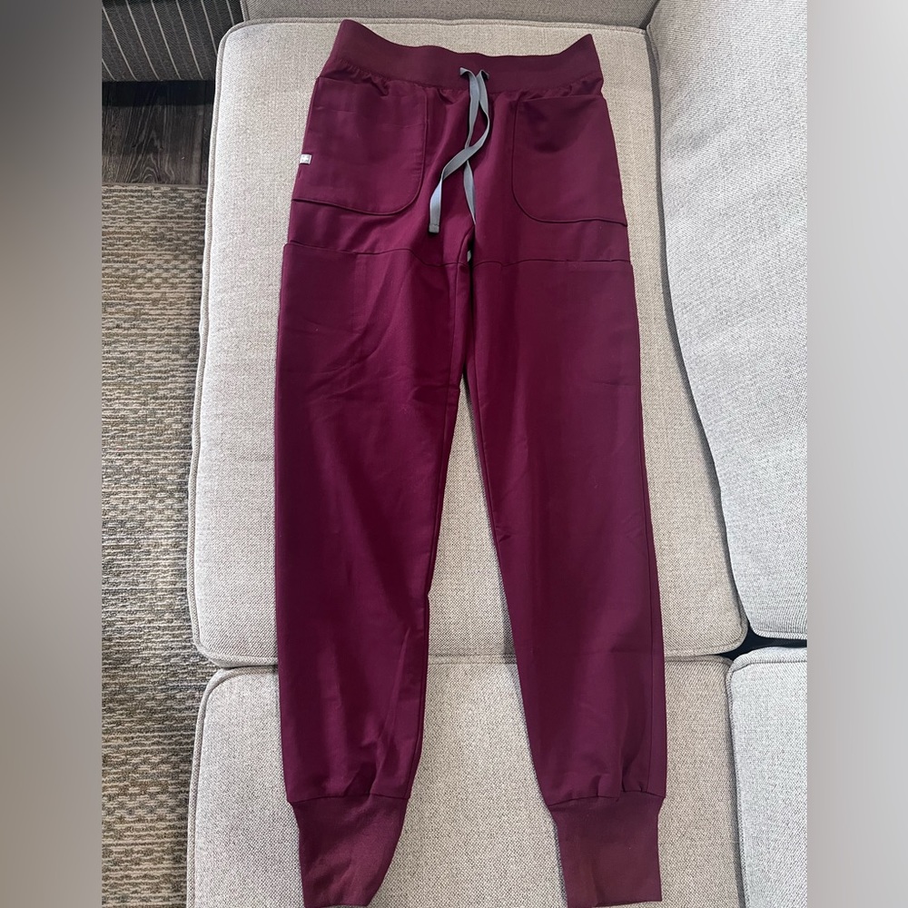 XS Tall burgundy Zamora Fig Joggers